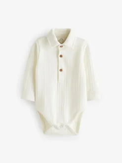 T-Shirts|Tops*Next Wit - Baby Bodysuit met textuur en overhemd (0mnd-3jr)