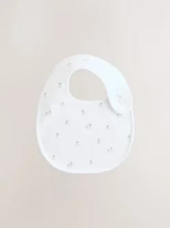Rompertjes En Hemdjes|Rompertjes En Hemdjes*Next Wit - Babyslabbetjes met dierenprint 5 stuks