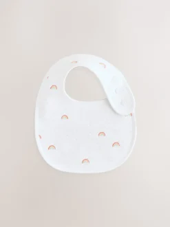Rompertjes En Hemdjes|Rompertjes En Hemdjes*Next Wit - Babyslabbetjes met dierenprint 5 stuks