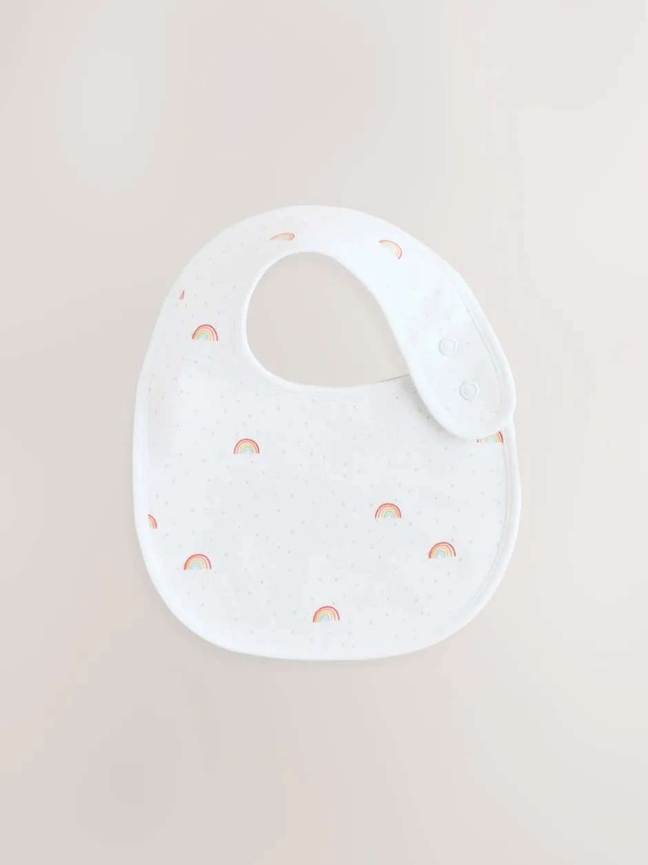 Rompertjes En Hemdjes|Rompertjes En Hemdjes*Next Wit - Babyslabbetjes met dierenprint 5 stuks