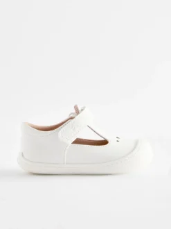 Babyschoenen|Next - Babyslofjes met T-bandje Wit