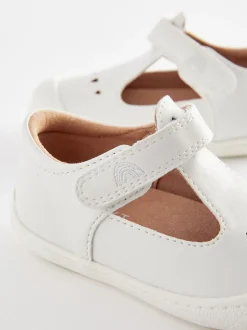 Babyschoenen|Next - Babyslofjes met T-bandje Wit