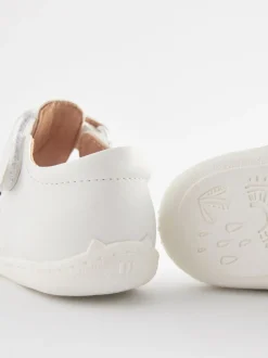 Babyschoenen|Next - Babyslofjes met T-bandje Wit