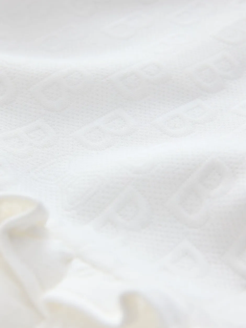 Gelegenheidskleding*Baker by Ted Baker - Jacquard jurk met reliëf en mesh zoom Wit