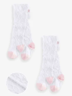 Sokken En Panty's*Baker by Ted Baker - panty's verpakking van 2 Wit