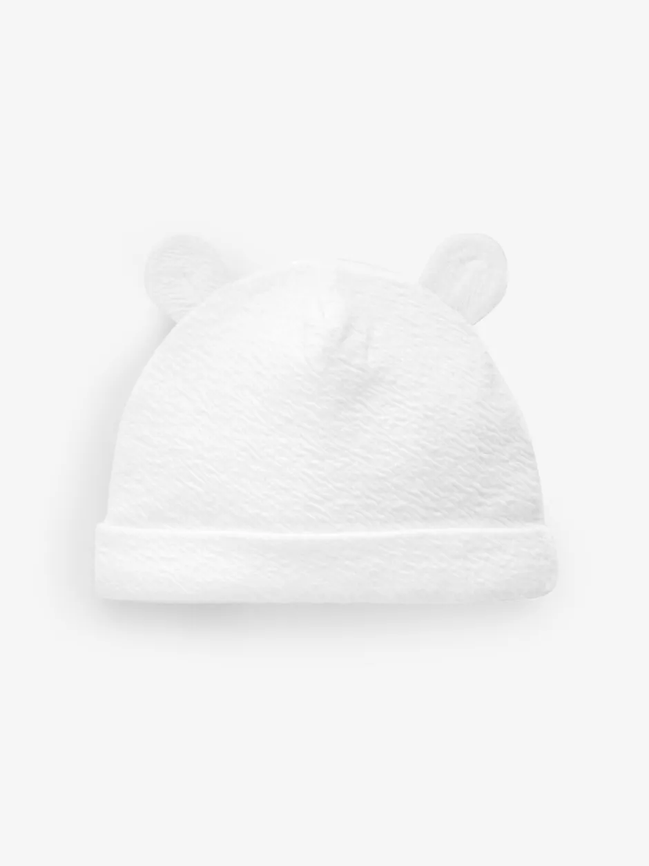 Mutsjes En Antikrabwantjes|Next - Beanie Jersey baby mutsen 3 set (0-12mnd) Wit