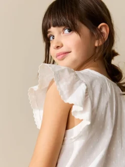 Overhemden En Blouses*Next - Blouse met gestrikte voorkant (3-16jr) Wit