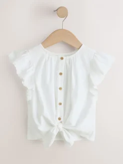 Overhemden En Blouses*Next - Blouse met gestrikte voorkant (3-16jr) Wit