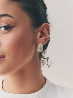 Sieraden|Next Wit - Bruidsoorknopjes met traanvormig pareleffect