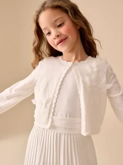 Gebreide Kleding*Next Wit - Butterfly Occasion Shrug (3-16yrs)