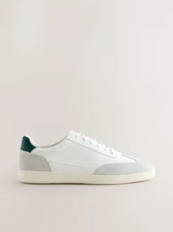 Sneakers*Next - Chic-casual vetersneakers met suède afwerking Wit