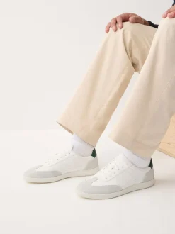Sneakers*Next - Chic-casual vetersneakers met suède afwerking Wit