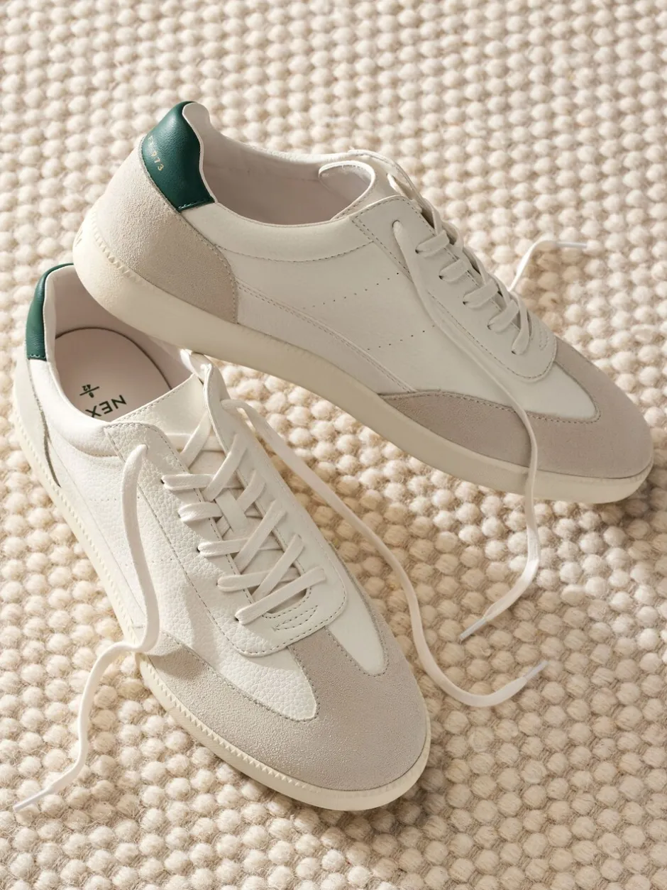 Sneakers*Next - Chic-casual vetersneakers met suède afwerking Wit
