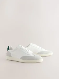Sneakers*Next - Chic-casual vetersneakers met suède afwerking Wit