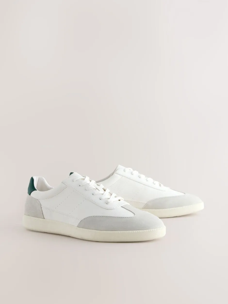 Sneakers*Next - Chic-casual vetersneakers met suède afwerking Wit