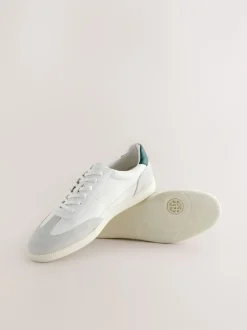 Sneakers*Next - Chic-casual vetersneakers met suède afwerking Wit