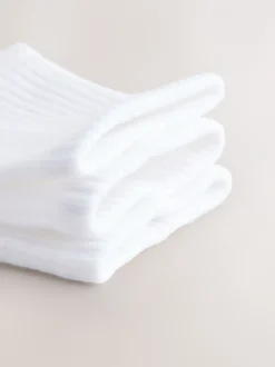Sokken En Panty's|Sportkleding|Next - Cushion Sole Ribbed Sport Cropped Ankle Socks 3 Pack h Arch Support Wit