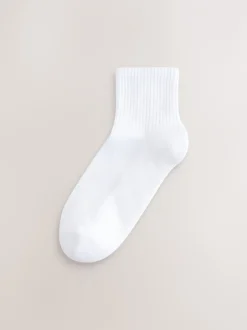 Sokken En Panty's|Sportkleding|Next - Cushion Sole Ribbed Sport Cropped Ankle Socks 3 Pack h Arch Support Wit