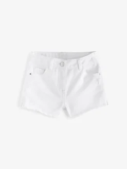 Shorts En Rokken*Next Wit - Denim shorts met rafels (3-16jr)