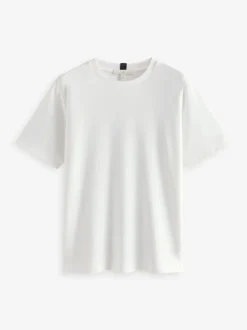 Tops En T-Shirts*Next Wit - Dik T-shirt met ronde hals en korte mouwen