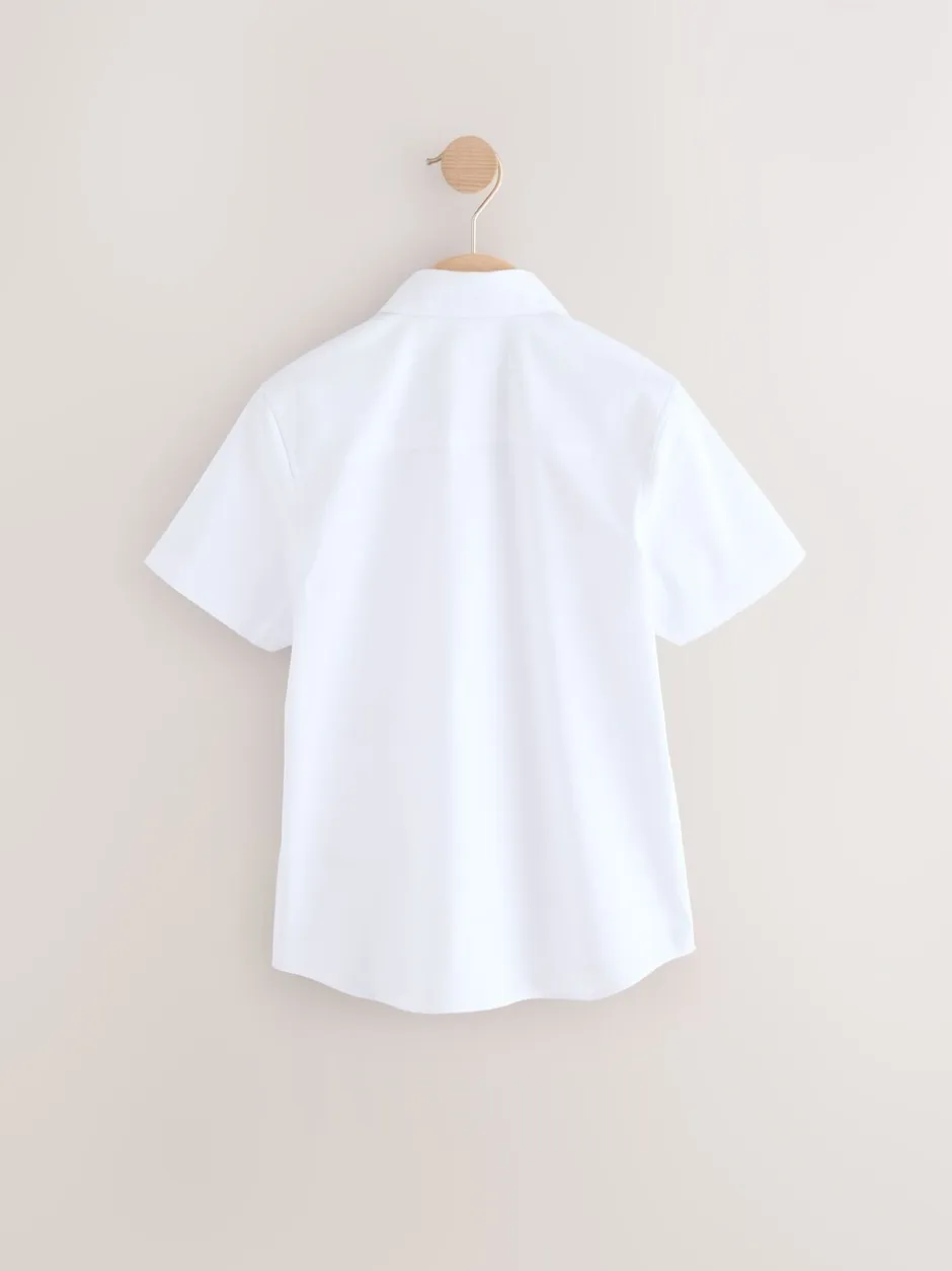 Shirts*Next - Effen schooloverhemd met korte mouwen (3-16jr) Wit