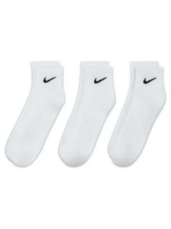 Sokken|Sokken*Nike - Enkel - Everyday set van 3 paar verzachte sokken met boord Wit