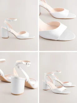 Schoenen Met Hakken*Next - Forever Comfort® bruidssandalen met ronde neus en blokhak Wit