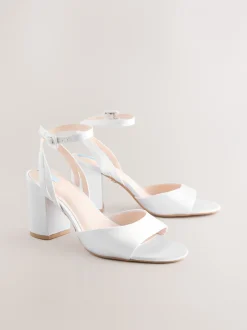 Schoenen Met Hakken*Next - Forever Comfort® bruidssandalen met ronde neus en blokhak Wit