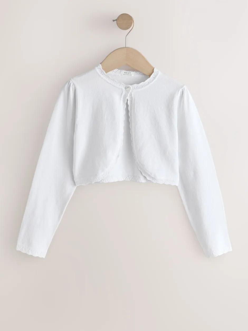 Gebreide Kleding*Next - Gelegenheids bolero (3 mnd- 16 jr) Wit