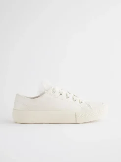 Sneakers|Next Wit - Gelegenheids-Tulle trainers met Vetersluiting