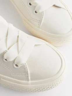 Sneakers|Next Wit - Gelegenheids-Tulle trainers met Vetersluiting