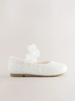 Gelegenheidskleding|Next - Glitter vlinderbandjes gelegenheidsschoenen Wit