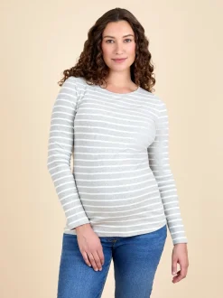 Moederschap*Jojo Maman Bébé Wit - 2-Pack Ribbed Maternity & Nursing Tops