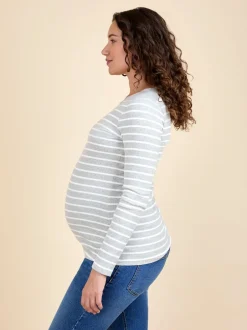 Moederschap*Jojo Maman Bébé Wit - 2-Pack Ribbed Maternity & Nursing Tops