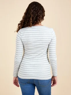 Moederschap*Jojo Maman Bébé Wit - 2-Pack Ribbed Maternity & Nursing Tops