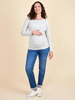 Moederschap*Jojo Maman Bébé Wit - 2-Pack Ribbed Maternity & Nursing Tops