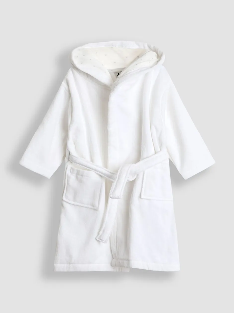 Kamerjassen|Jojo Maman Bébé - Towelling Bath Robe Wit