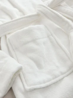 Loungewear|Kamerjassen En Badjassen*Next Wit - Katoenen kamerjas van badstof