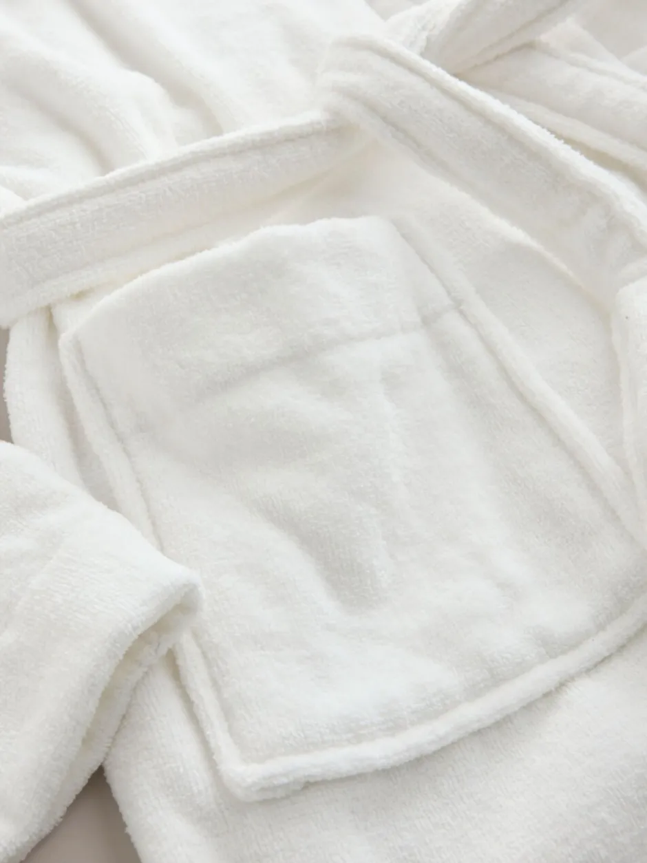 Loungewear|Kamerjassen En Badjassen*Next Wit - Katoenen kamerjas van badstof