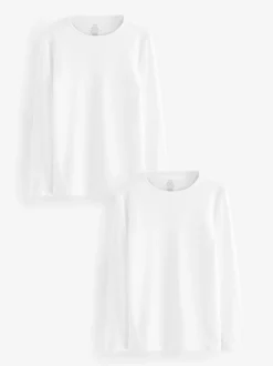 Tops|Ondergoed|Next Wit - Kind To Skin T-shirts met lange mouwen 2 stuks (9mnd-12jr)