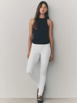 Leggings En Joggingbroeken|Next - Legging van jersey-denim Wit