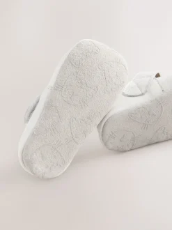 Eerste Schoentjes|Babyschoenen|Next - Leren babyschoen met T-bandje (0 - 24 mnd) Wit