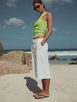 Shorts*Next Wit - Linen Blend Pull On Shorts