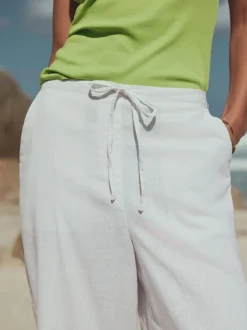 Shorts*Next Wit - Linen Blend Pull On Shorts