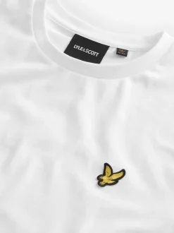 T-Shirts En Hemden|Lyle & Scott Wit - T-shirt met ronde hals van katoen