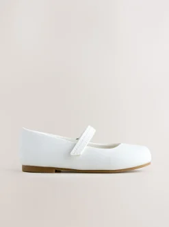 Gelegenheidskleding|Next - Mary Jane gelegenheidsschoenen met klittenbandsluiting Wit