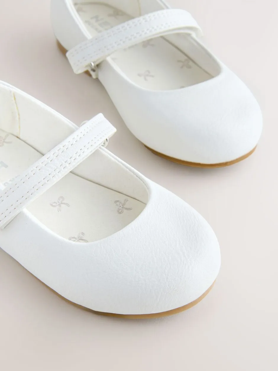 Gelegenheidskleding|Next - Mary Jane gelegenheidsschoenen met klittenbandsluiting Wit