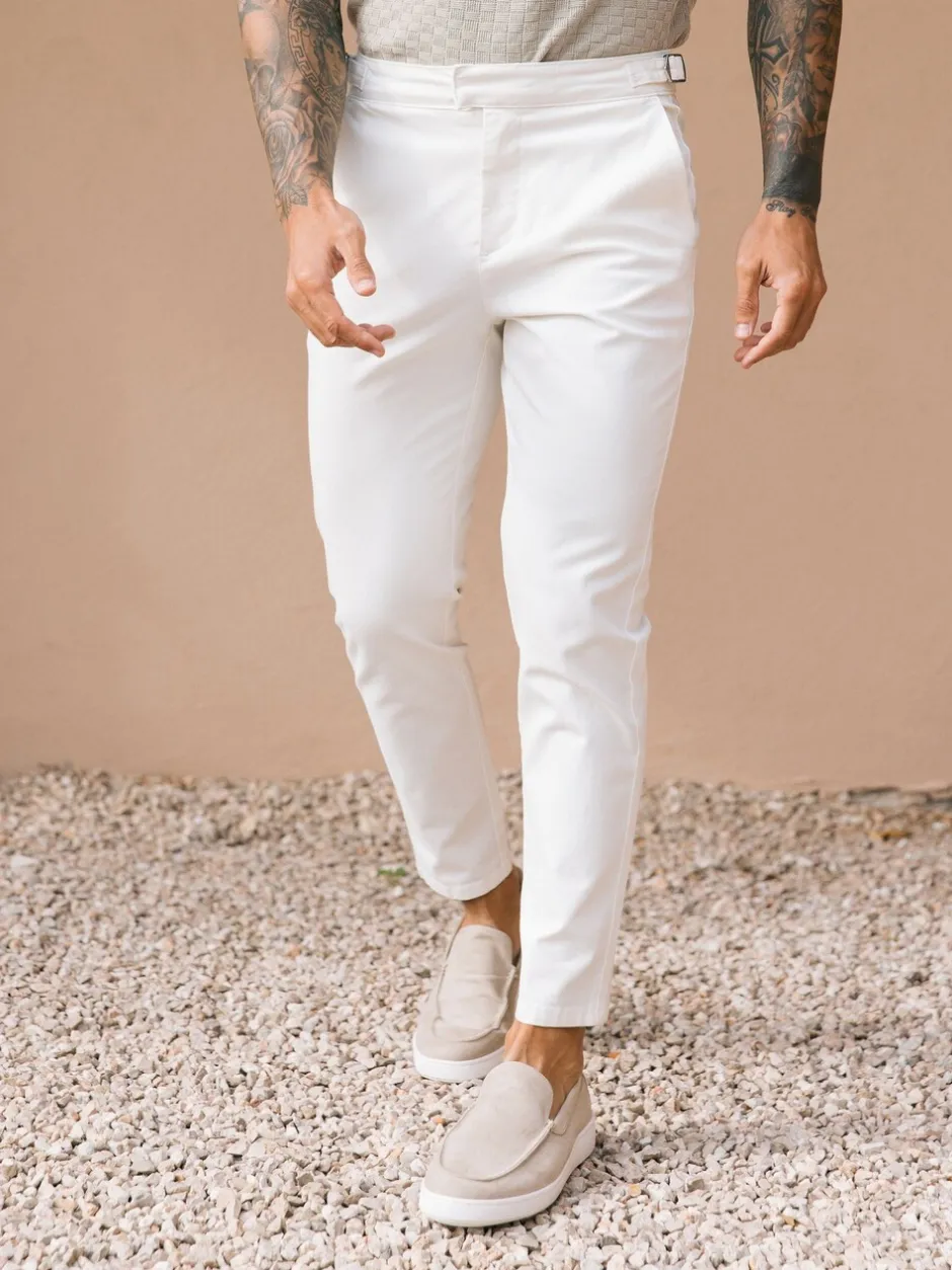 Broeken En Chino's|MAUVAIS - Beaufort stretchy chino's Wit