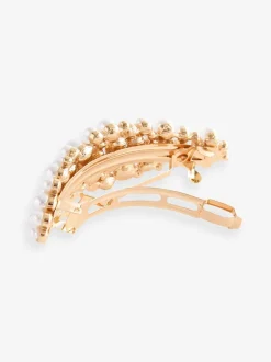 Mutsen, Handschoenen En Sjaals|Sieraden|Next Wit - Metalen barretteclip met pareleffect