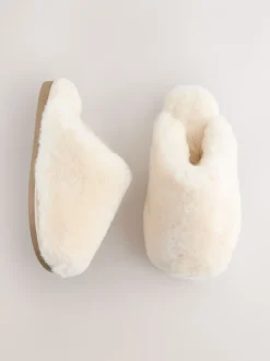 Pantoffels*Next Wit - N. Premium Shearling Mule Premium Slippers